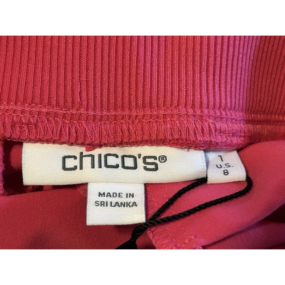 Chicos Zenergy UPF Neema Bungee Crop Pants Pink Bromeliad 570357779 Size 1 US 8 - Picture 10 of 16